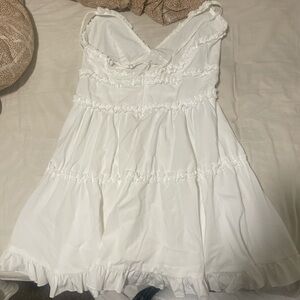 White Ruffled Dress